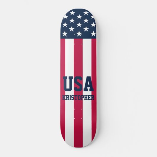 Stars en Stripes US Flag Custom Persoonlijk Skateboard (Voorkant)
