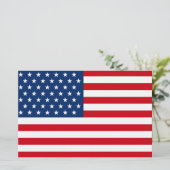 Stars en Stripes USA Briefpapier (Staand voorkant)