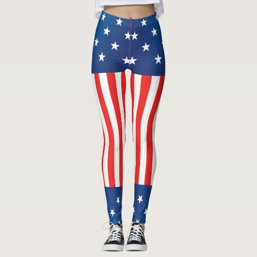 Stars en Stripes USA Leggings (Voorkant)
