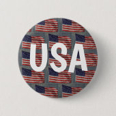 Stars en Stripes USA Patriotic Flag Ronde Button 5,7 Cm (Voorkant)