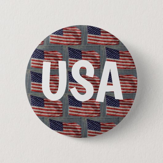 Stars en Stripes USA Patriotic Flag Ronde Button 5,7 Cm (Voorkant)