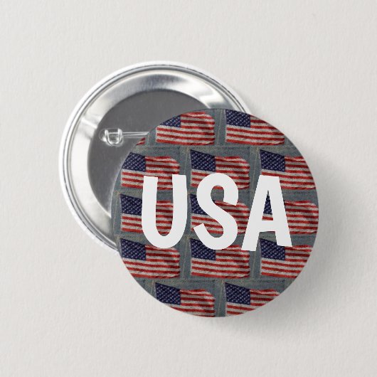 Stars en Stripes USA Patriotic Flag Ronde Button 5,7 Cm (Voorkant /achterkant)