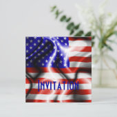 Stars en Stripes USA Vlag-uitnodigcard Kaart (Staand voorkant)
