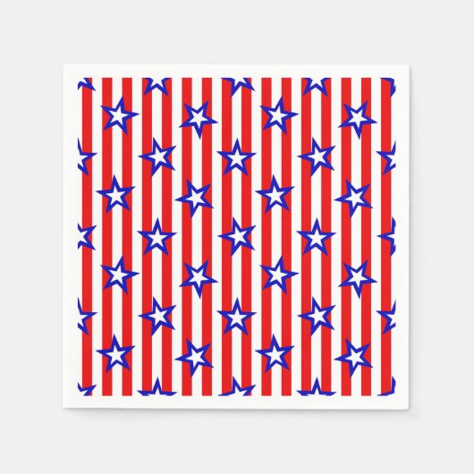Stars en Stripes van 4 juli Napkins Servet (Voorkant)