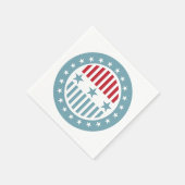 Stars en Stripes van de papierserie Napkin van jul Servetten (Hoek)