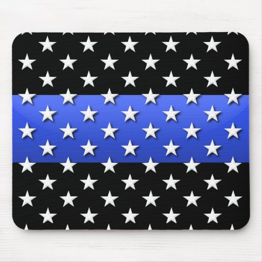 Stars en stripes van de politie van de dunne blauw muismat (Voorkant)