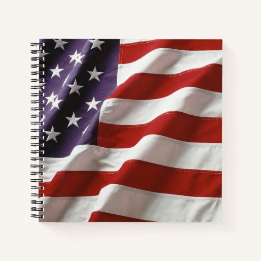 Stars en Stripes - VS-vlag Notitieboek (Voorkant)