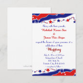 Stars en Stripes Wedding Kaart (Voorkant / Achterkant)