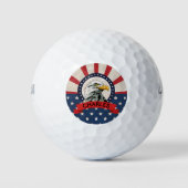 Stars en strips Bald Eagle Golfballen (Voorkant)
