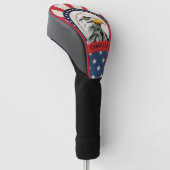 Stars en strips Bald Eagle Golfheadcover (Schuin)