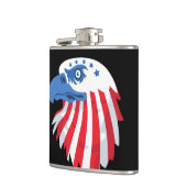 Stars en strips Bald Eagle. Naam aanpassen Heupfles (Links)