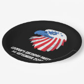 Stars en strips Bald Eagle. Naam/bericht aanpassen Papieren Bordje (Gekanteld)