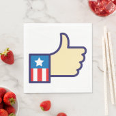 Stars en strips duimen op Amerikaanse luiers Servet (Insitu)