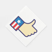 Stars en strips duimen op Amerikaanse luiers Servet (Hoek)