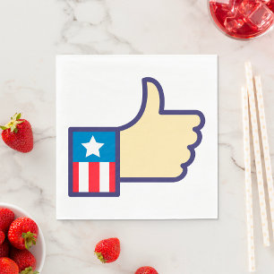 Stars en strips duimen op Amerikaanse luiers Servet