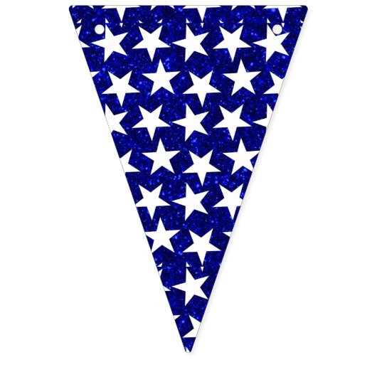 Stars en strips Faux Glitter Red White Blue Vlaggetjes (Eerste vlag)