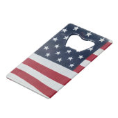 Stars en strips flesopener creditkaart flessenopener (Voorkant Gekanteld)