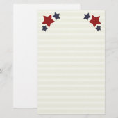 Stars en strips, gebrand papier voor schrijfpapier (Voorkant / Achterkant)