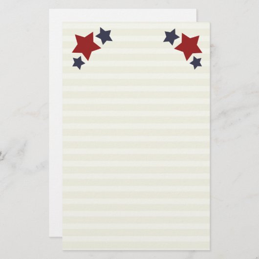 Stars en strips, gebrand papier voor schrijfpapier (Voorkant / Achterkant)