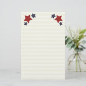 Stars en strips, gebrand papier voor schrijfpapier (Staand voorkant)
