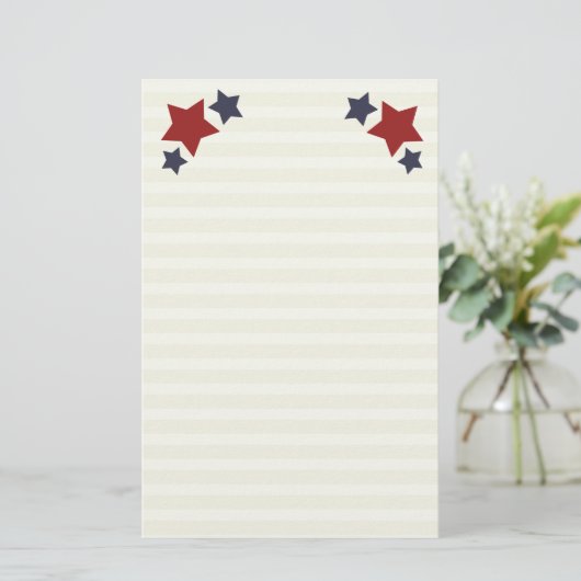 Stars en strips, gebrand papier voor schrijfpapier (Staand voorkant)