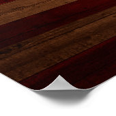 Stars en strips ( hout, VS-vlag) Poster (Hoek)