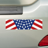 Stars en strips (V) van rood wit en blauw Bumpersticker (Op auto)