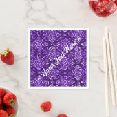 Stars en Swirls Paars gepersonaliseerd Napkins Servetten (Insitu)