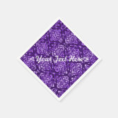Stars en Swirls Paars gepersonaliseerd Napkins Servetten (Hoek)