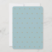 Stars & Fluffy Clouds Blue Baby shower Invitation Kaart (Achterkant)