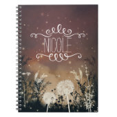 Stars & Foliage Journal met gekantelde roestvrijhe Notitieboek (Voorkant)