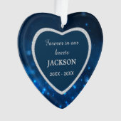 Stars Forever Faux Diamond Lijst Pet Memorial Ornament (voorkant)