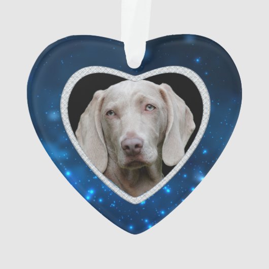 Stars Forever Faux Diamond Lijst Pet Memorial Ornament (achterkant)