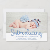 Stars Foto geboortedatum Baby bekendmaking Aankondiging (Voorkant)