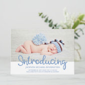 Stars Foto geboortedatum Baby bekendmaking Aankondiging (Staand voorkant)