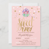 Stars French Macarons Baby shower Kaart (Voorkant)