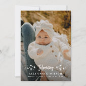 Stars Full Photo Multi-Photo Collage Birth Aankondiging (Voorkant)