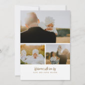 Stars Full Photo Multi-Photo Collage Birth Aankondiging (Achterkant)