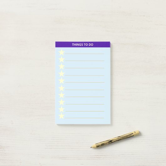 Stars gepersonaliseerde dingen om te doen post-it® notes (Op bureau)