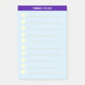Stars gepersonaliseerde dingen om te doen post-it® notes (Voorkant)