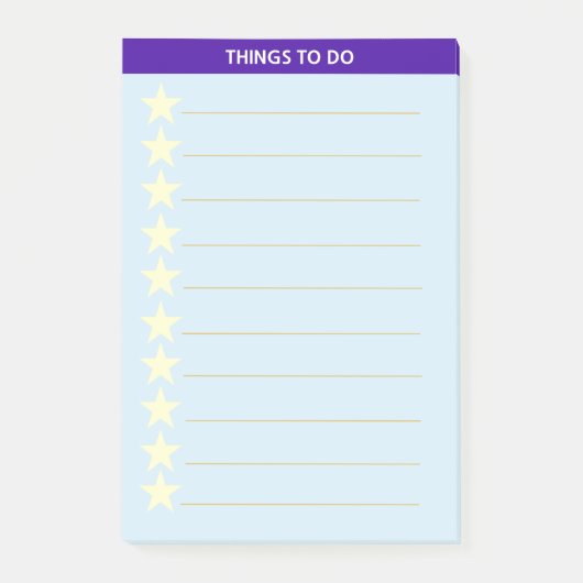 Stars gepersonaliseerde dingen om te doen post-it® notes (Voorkant)