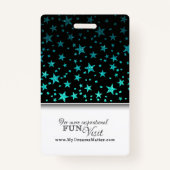 Stars Glitter Professional CNA Verpleegse Fotonaam Badge (Achterkant)