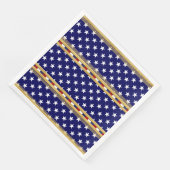 Stars Gold Blue Paper Napkin Servetten (Hoek)