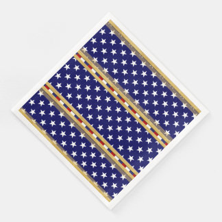 Stars Gold Blue Paper Napkin Servetten
