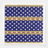 Stars Gold Blue Paper Napkin Servetten (Voorkant)