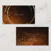 Stars Golden Circles Black Brown Vip Visitekaartje (Voorkant / Achterkant)