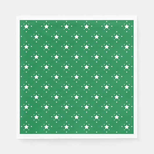 Stars Green Christmas Background Servet (Voorkant)