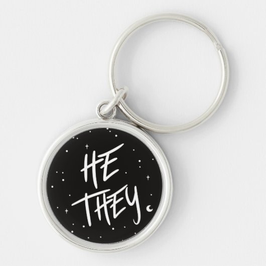 Stars He/Zij springen Sleutelhanger (Voorkant)