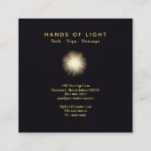 *~* Stars Healing Hands Universe Cosmic Energy Vierkante Visitekaartje (Achterkant)