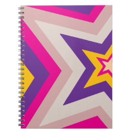Stars in colourful formation Spiral Photo Notebook Notitieboek